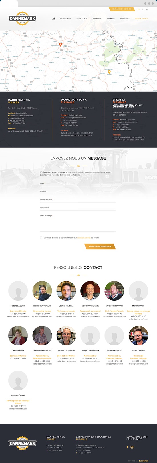 Page Contact du site Dannemark