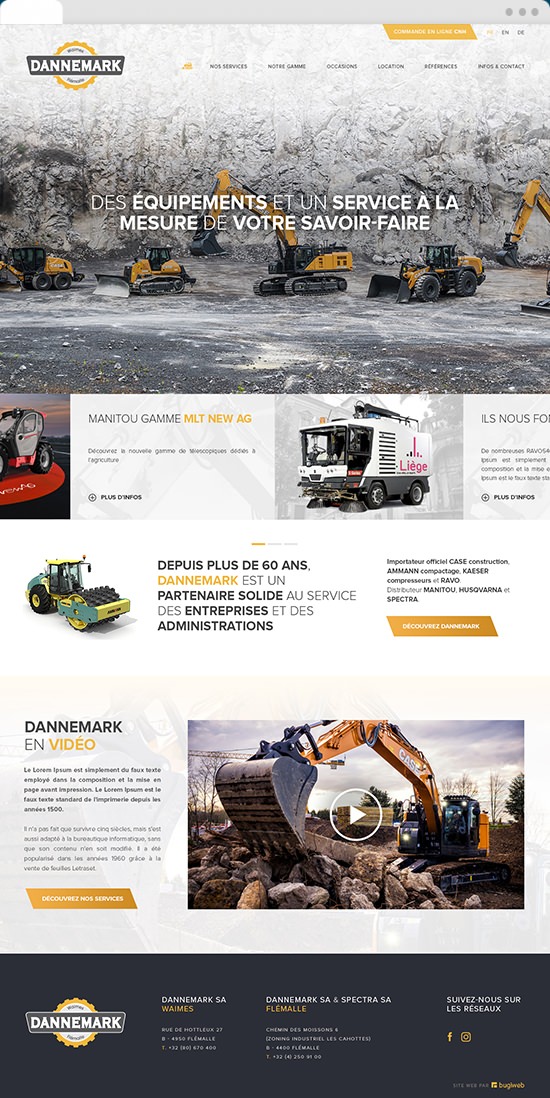 Page d'accueil du site Dannemark