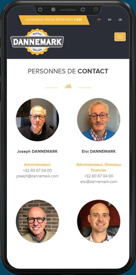 Version mobile du site Dannemark