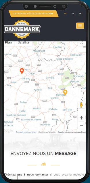 Version mobile du site Dannemark