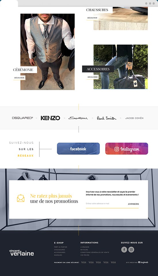 Webdesign du site web Vincent Verlaine