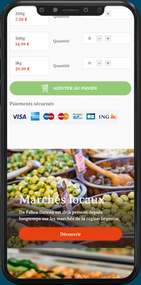 Site web Da Felice Datena version mobile
