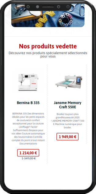Page d'accueil du site e-commerce Point ZigZag en version mobile