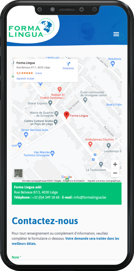 Création du site web de Forma Lingua