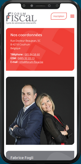 Version mobile de la plateforme Forum Fiscal