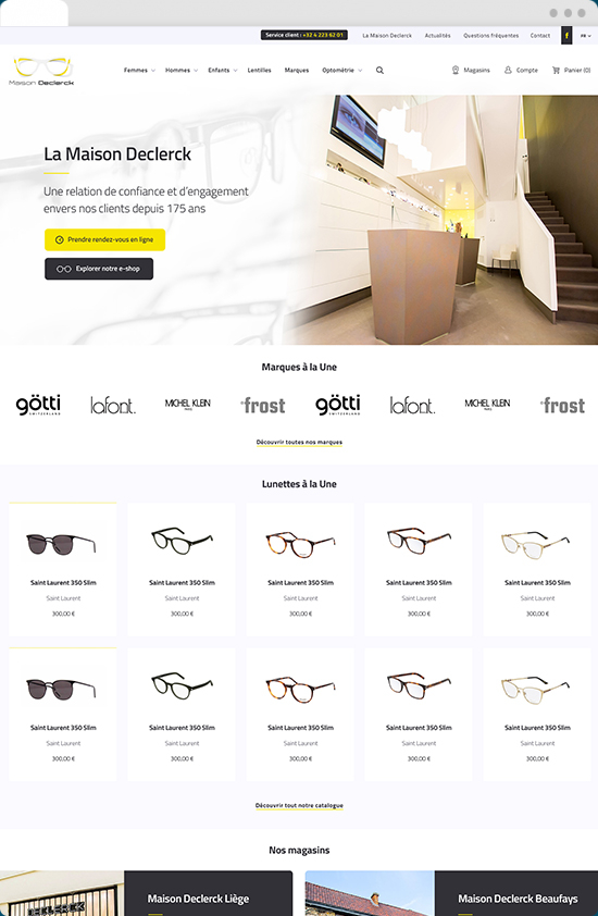 E-commerce Declerck Optique