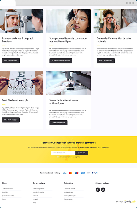 E-commerce Declerck Optique