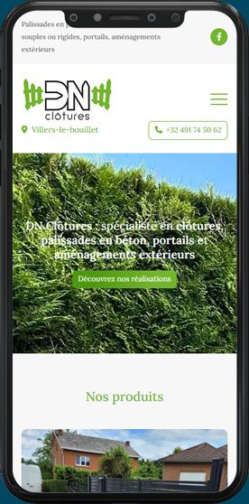 Création du site web de DN Clôtures